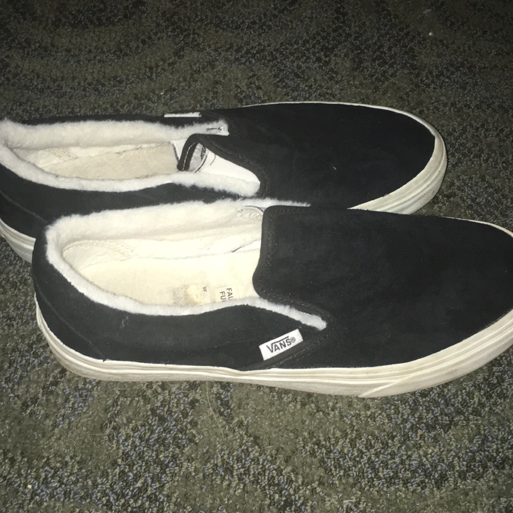Black Furry Vans